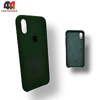 Чехол Iphone XR Silicone Case, 64 темно-елового цвета