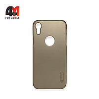 Чехол Iphone XR пластиковый, с подставкой, золотого цвета, Nillkin