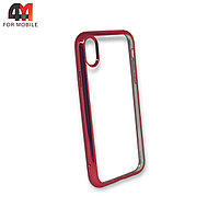 Чехол Iphone XR силиконовый с красным ободком