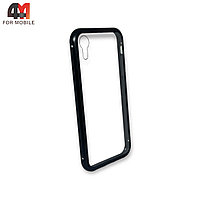 Чехол Iphone XR пластиковый, магнитный, черного цвета