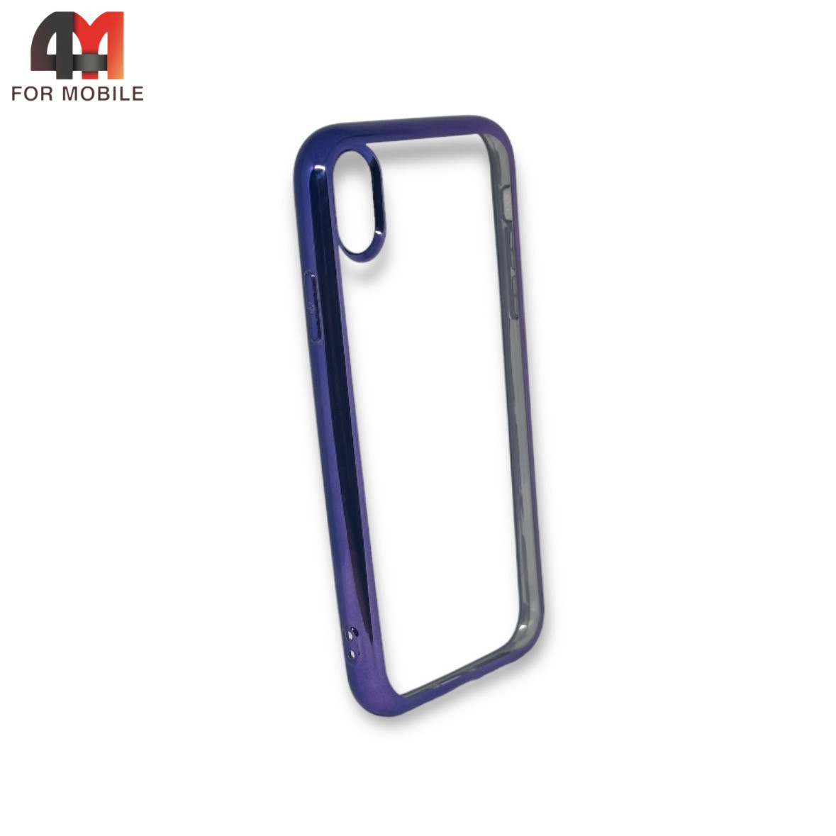 Чехол Iphone XR силиконовый с синим ободком - фото 1 - id-p226620824