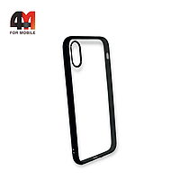 Чехол Iphone XR пластиковый с усиленной рамкой, черного цвета, ipaky