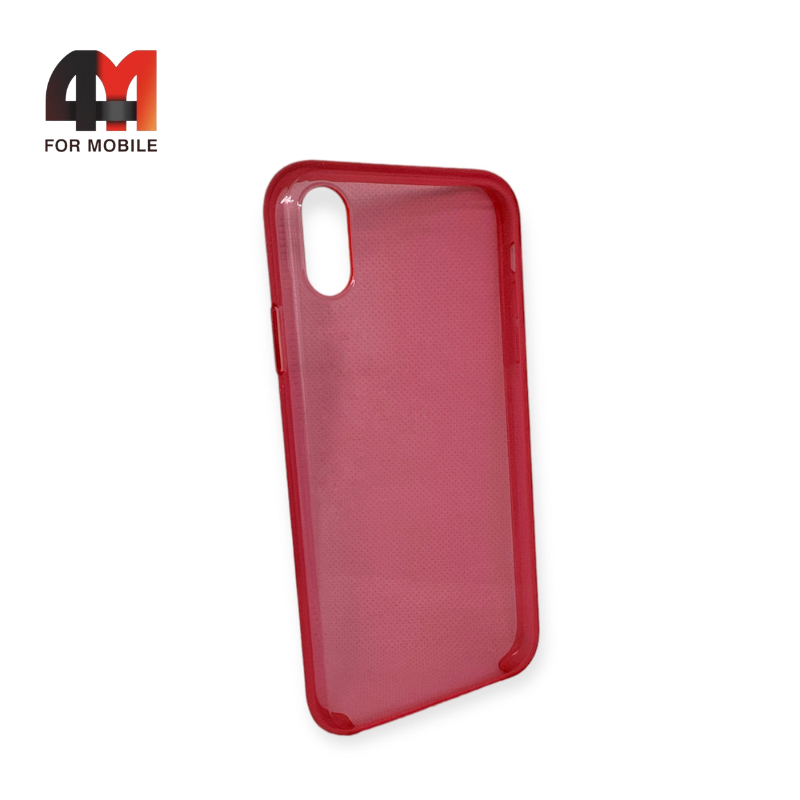 Чехол Iphone XR пластиковый, Clear Case, розового цвета - фото 1 - id-p226620098