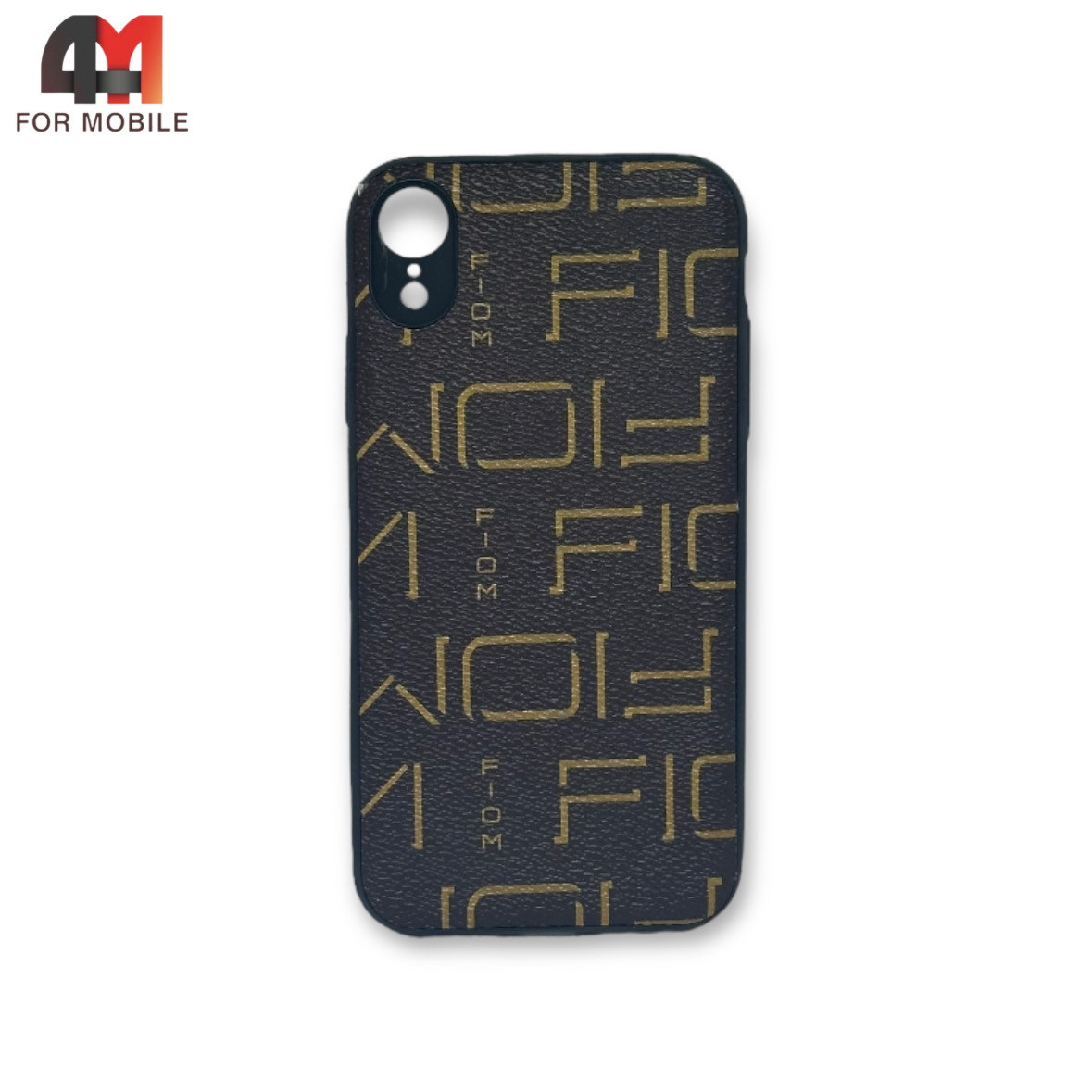 Чехол Iphone XR силиконовый с рисунком, коричневого цвета, Louis Vuitton - фото 1 - id-p226624444