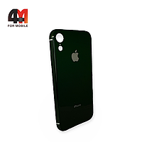 Чехол Iphone XR силиконовый, глянцевый с логотипом, темно-зеленого цвета, Hicool