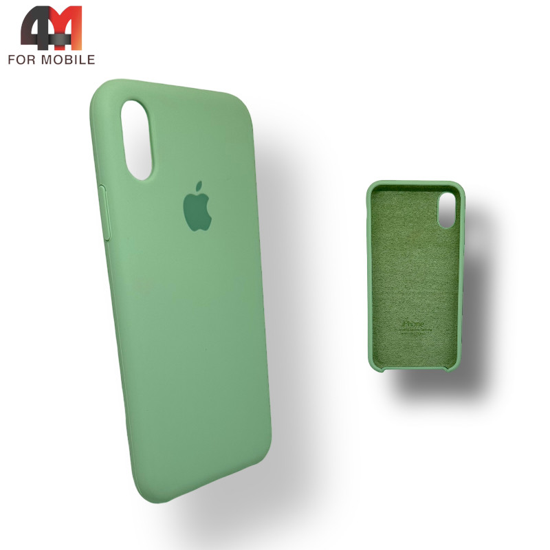 Чехол Iphone Xs Max Silicone Case, 68 цвет зеленый чай - фото 1 - id-p226619562