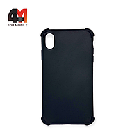Чехол Iphone Xs Max силиконовый с усиленными углами, черного цвета