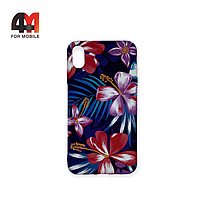 Чехол Iphone Xs Max силиконовый с рисунком, лилии