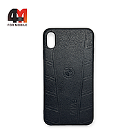 Чехол Iphone Xs Max силиконовый, под кожу, черного цвета, BMW