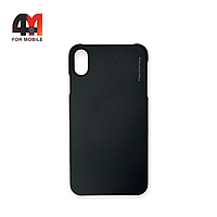 Чехол Iphone Xs Max пластиковый, матовый, черного цвета, X-Level
