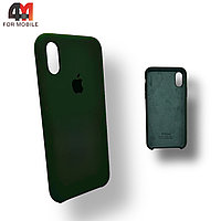 Чехол Iphone Xs Max Silicone Case, 64 темно-елового цвета