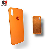 Чехол Iphone Xs Max Silicone Case, 13 оранжевого цвета