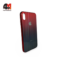 Чехол Iphone Xs Max пластиковый, хамелеон, красного цвета