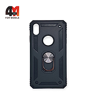 Чехол Iphone Xs Max пластиковый, противоударный, черного цвета, Case