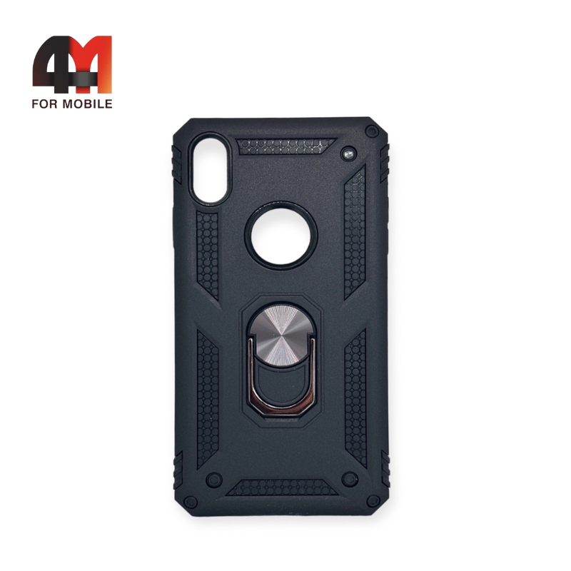 Чехол Iphone Xs Max пластиковый, противоударный, черного цвета, Case - фото 1 - id-p226624723