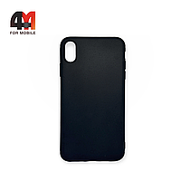 Чехол Iphone Xs Max силиконовый, матовый, черного цвета