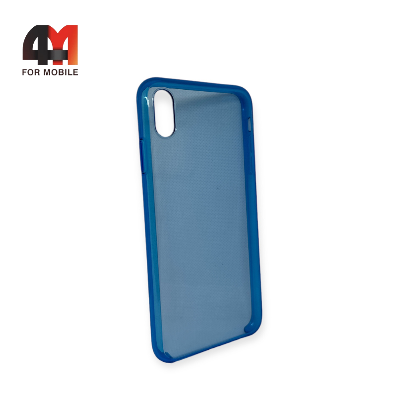 Чехол Iphone Xs Max пластиковый, Clear Case, голубого цвета - фото 1 - id-p226620336