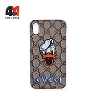 Чехол Iphone Xs Max пластиковый, тканевый, с рисунком, Donald Duck