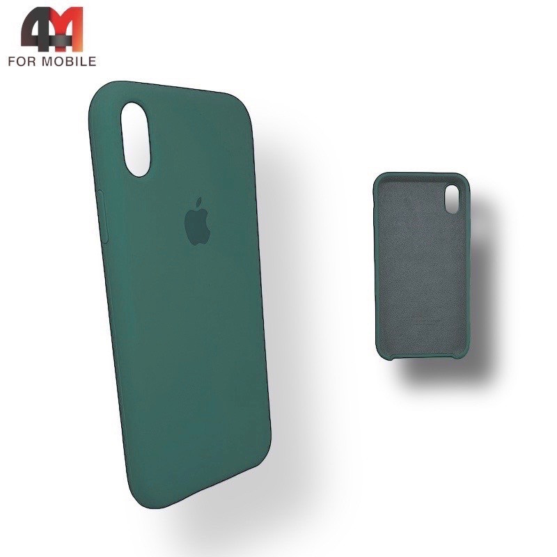 Чехол Iphone Xs Max Silicone Case, 61 серо-зеленого цвета - фото 1 - id-p226619829