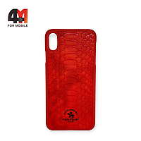Чехол Iphone Xs Max пластиковый, рептилия, красного цвета, Santa Barbara