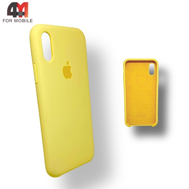 Чехол Iphone Xs Max Silicone Case, 37 лимонного цвета - фото 1 - id-p226617500