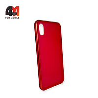 Чехол Iphone Xs Max пластиковый, магнитный, красного цвета