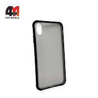 Чехол Iphone Xs Max пластиковый с усиленными углами, черного цвета