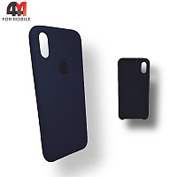 Чехол Iphone Xs Max Silicone Case, 35 cеро-синего цвета