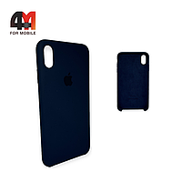 Чехол Iphone Xs Max Silicone Case, 8 черно-синего цвета