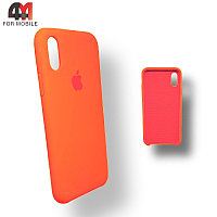 Чехол Iphone Xs Max Silicone Case, 66 апельсинового цвета
