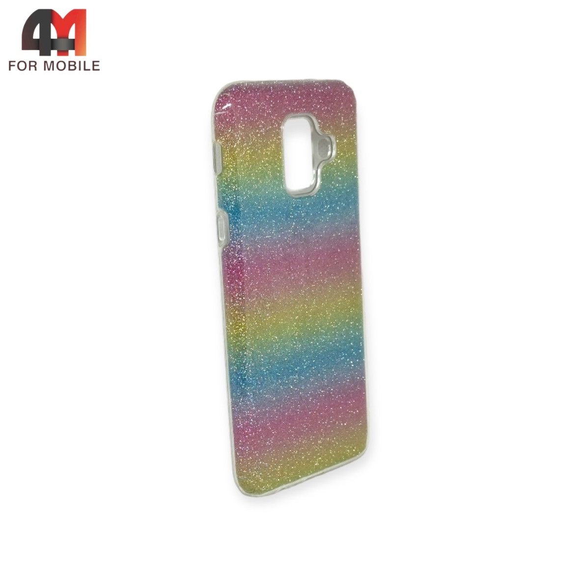 Чехол для Samsung A6 2018/A600 силиконовый с блестками, цветной - фото 1 - id-p226624780