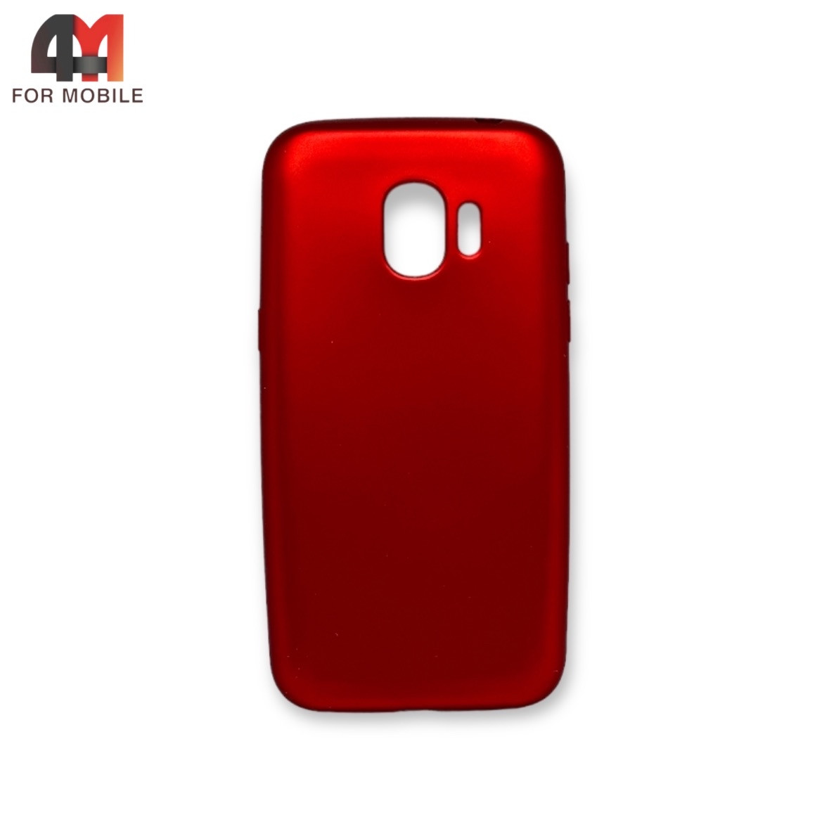 Чехол для Samsung J2 2018/J2 Pro 2018/J250 силиконовый, матовый, красного цвета, Case - фото 1 - id-p226618242