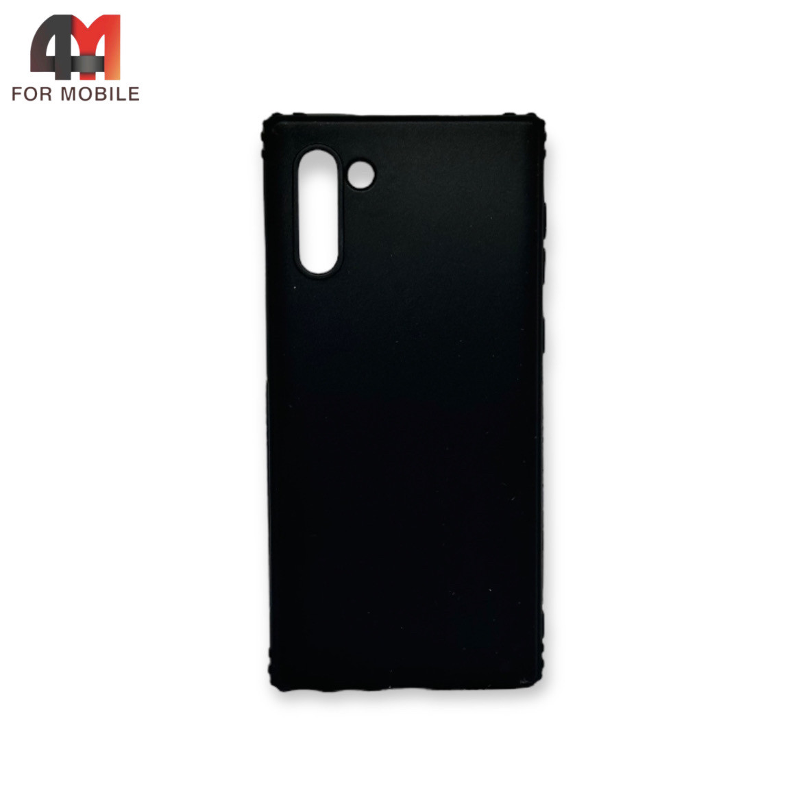 Чехол Samsung Note 10 Plus/Note 10 Pro силиконовый с усиленными углами, черного цвета - фото 1 - id-p226617357