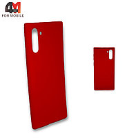Чехол Samsung Note 10 Plus/Note 10 Pro силиконовый, Silicone Case, красного цвета