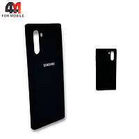 Чехол Samsung Note 10 Plus/Note 10 Pro силиконовый, Silicone Case, черного цвета