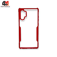 Чехол Samsung Note 10 Plus/Note 10 Pro силиконовый с усиленной рамкой, красного цвета