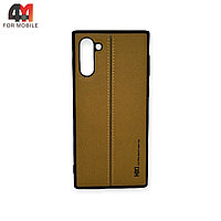 Чехол Samsung Note 10 Plus/Note 10 Pro силиконовый, под кожу, бежевого цвета, HDD