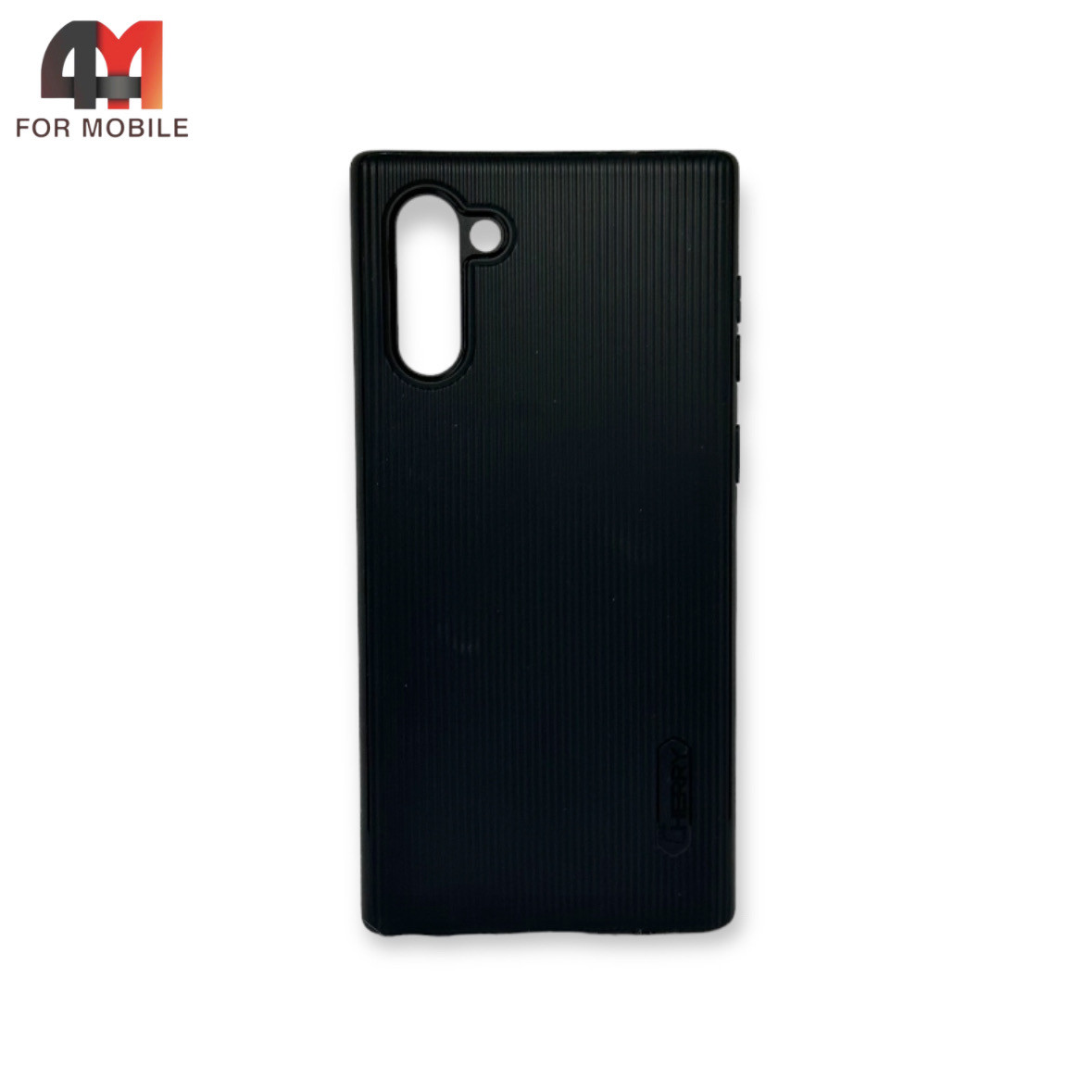 Чехол Samsung Note 10 Plus/Note 10 Pro силиконовый, ребристый, черного цвета, Cherry - фото 1 - id-p226624894