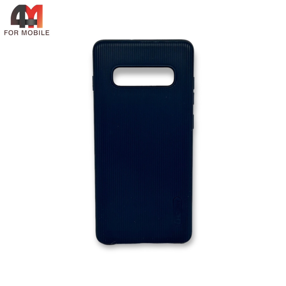 Чехол Samsung S10 Plus силиконовый, ребристый, синего цвета, Cherry - фото 1 - id-p226618949