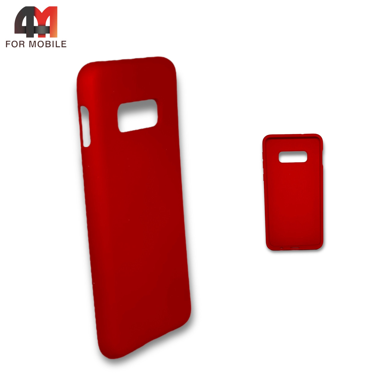 Чехол Samsung S10e/S10 Lite силиконовый, Silicone Case, красного цвета - фото 1 - id-p226622679