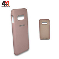 Чехол Samsung S10e/S10 Lite силиконовый, Silicone Case, пудрового цвета