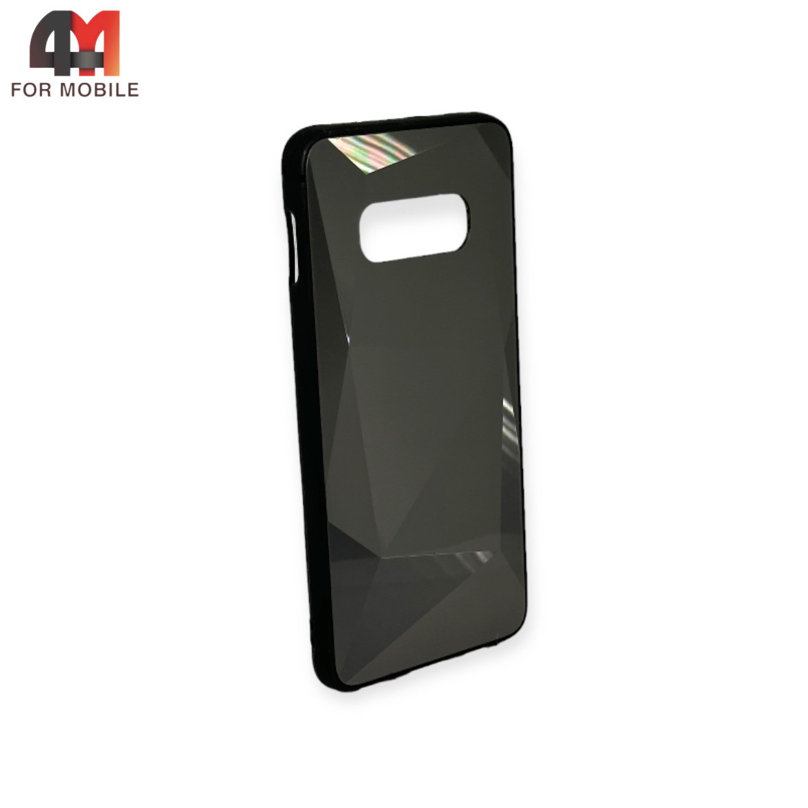 Чехол Samsung S10e/S10 Lite силиконовый, зеркальный, черного цвета - фото 1 - id-p226617884