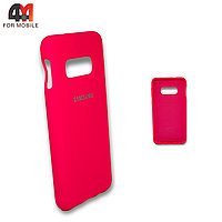 Чехол Samsung S10e/S10 Lite силиконовый, Silicone Case, ярко-розового цвета