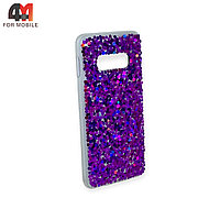 Чехол Samsung S10e/S10 Lite силиконовый, глиттер, фиолетового цвета