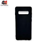 Чехол Samsung S10e/S10 Lite силиконовый, матовый, черного цвета