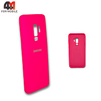 Чехол Samsung S9 Plus силиконовый, Silicone Case, ярко-розового цвета