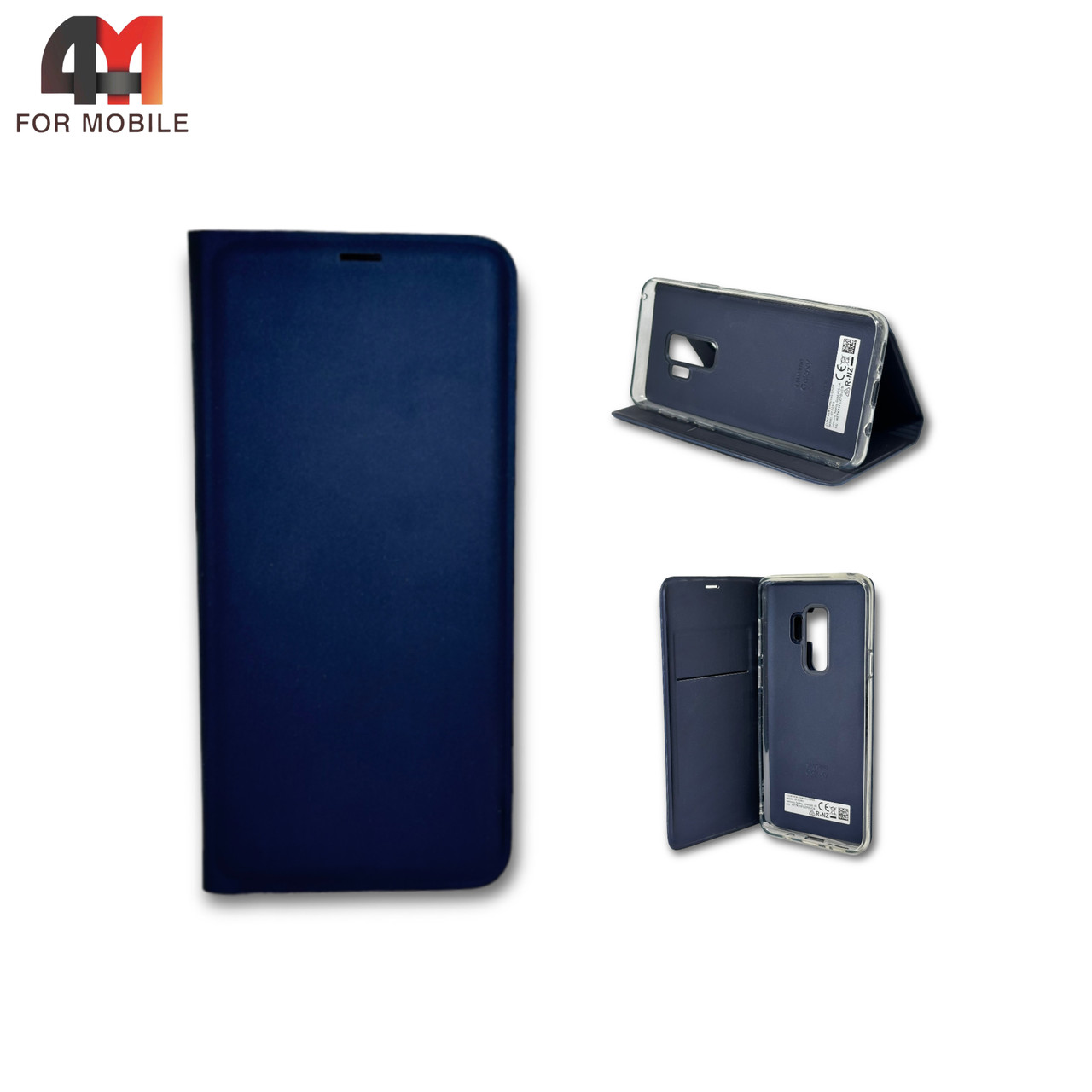 Чехол книга Samsung S9 Plus clear view cover, синего цвета - фото 1 - id-p226624991