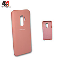 Чехол Samsung S9 Plus силиконовый, Silicone Case, персикового цвета