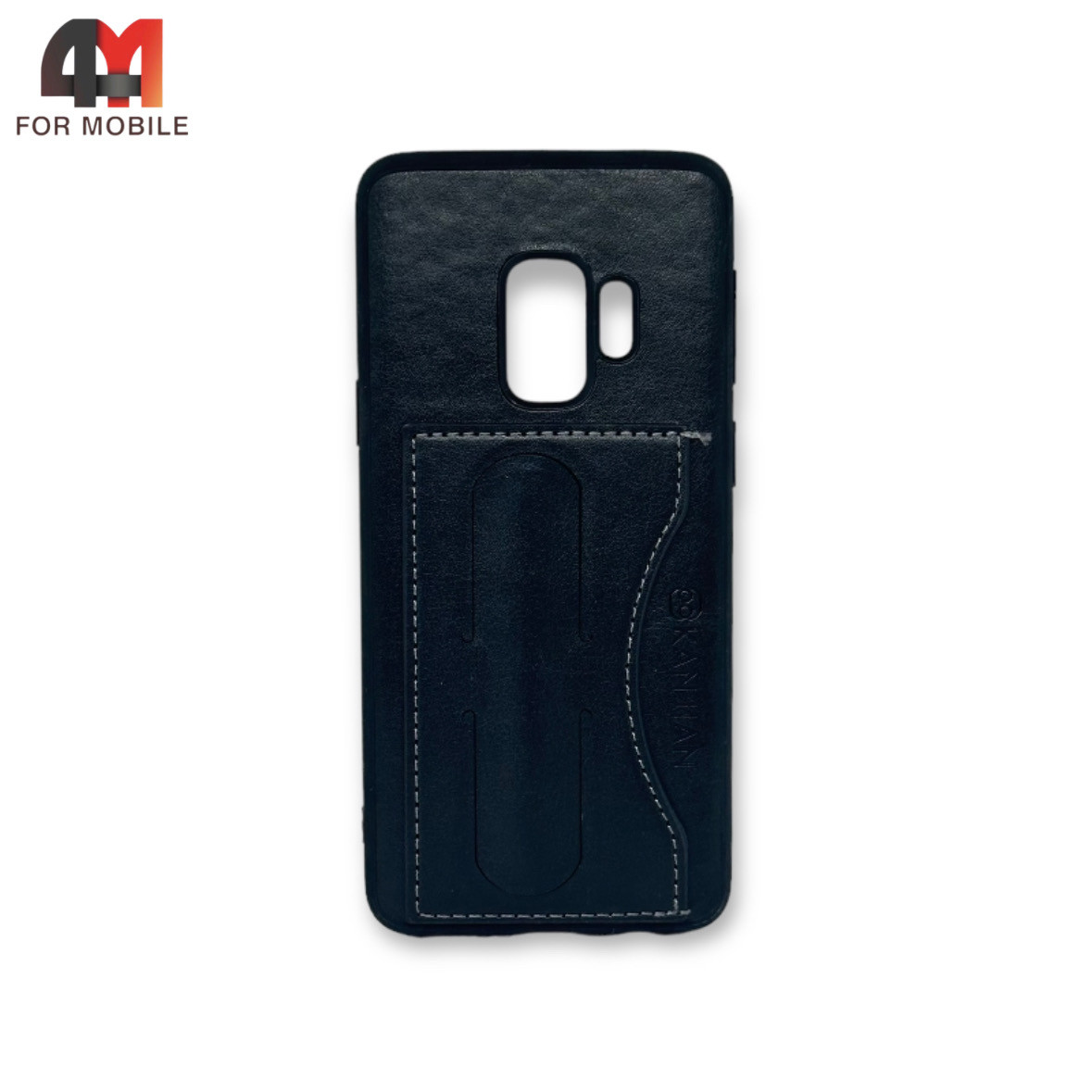 Чехол Samsung S9 Plus силиконовый с подставкой, черного цвета, Kanjian - фото 1 - id-p226617213