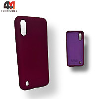 Чехол Samsung A01/M01 Silicone Case, цвет марсала